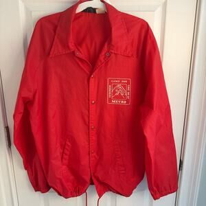 60s 70s Champion Running Man Large Windbreaker vintage Jacket XL Metro DC Deaf
